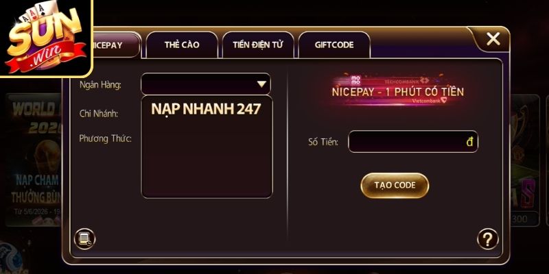 Cần nạp tiền để bắt đầu cách chơi bắn cá